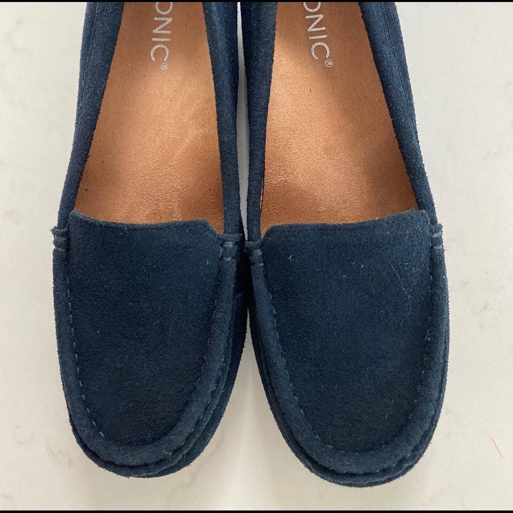 NWOT Navy, Suede Loafers Size 8